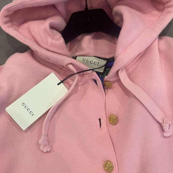Pink Gucci tennis logo zip up hoodie - Picture 9 of 11
